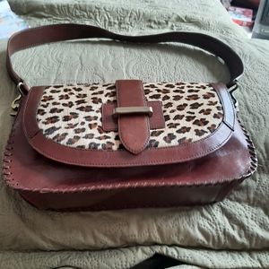 Leather purse , W 12.5 by 6.5 deep 4  Excellence Condition ,has magnetic Snap to